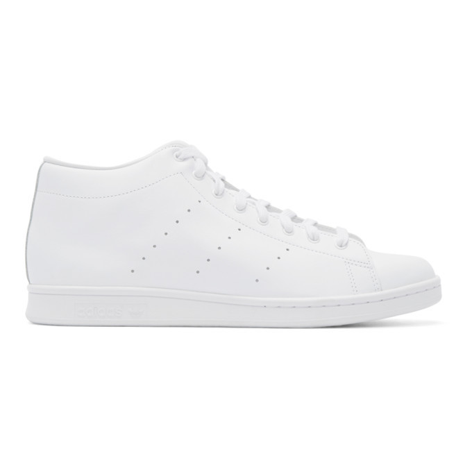 Photo: adidas Originals by HYKE White Leather AOH-001 High-Top Sneakers