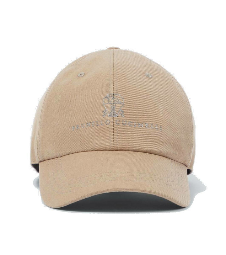 Photo: Brunello Cucinelli Logo cotton baseball cap