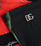 Dolce&Gabbana Floral jersey gloves