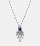 Yeprem Reign Supreme 18kt white gold necklace with sapphire and diamonds