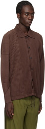 HOMME PLISSÉ ISSEY MIYAKE Brown Heather Pleats Jacket