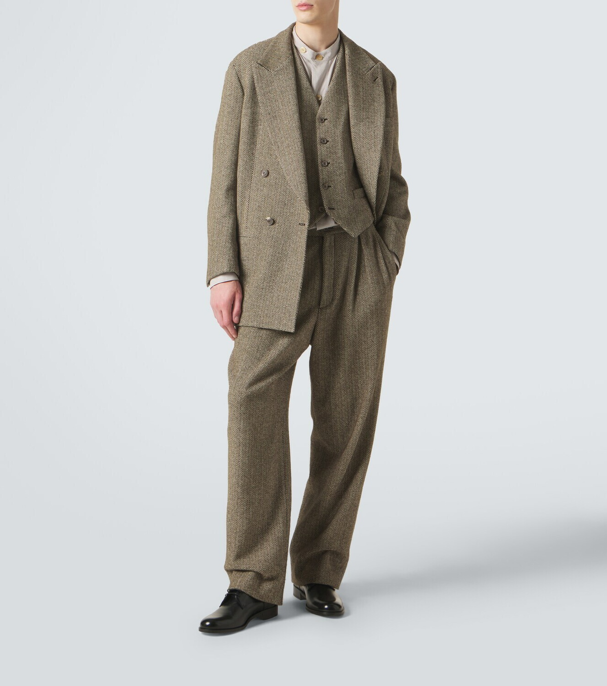 Giorgio Armani Cotton and wool-blend vest