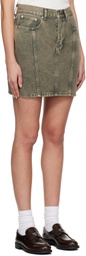 Moschino Jeans Gray 10 Oz Vintage Denim Miniskirt