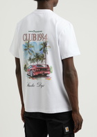 Club 1984 Palm Drive Printed Cotton T-shirt White