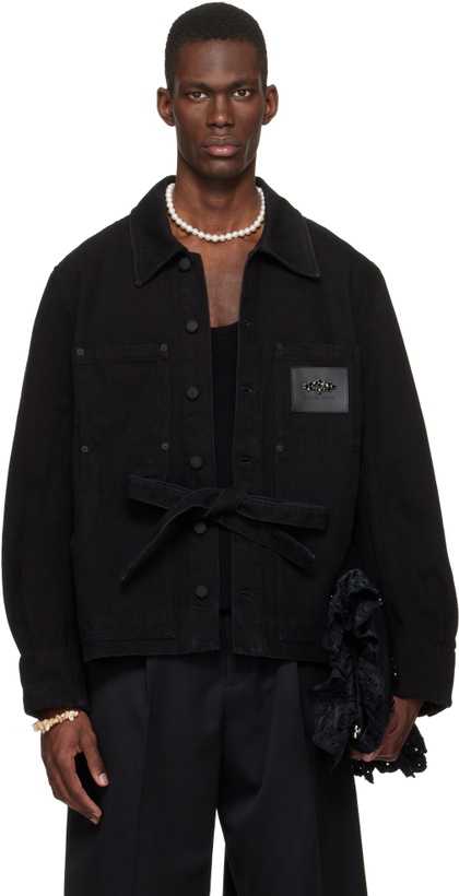 Photo: Simone Rocha Black Workwear Bow Denim Jacket