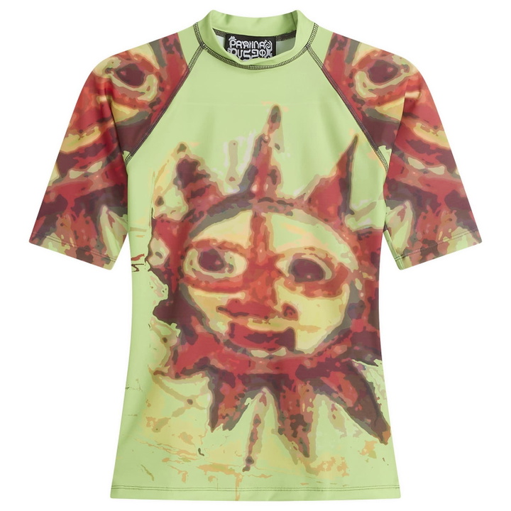 Photo: Paolina Russo Women's Short Sleeve Rash Guard in Chartreuse
