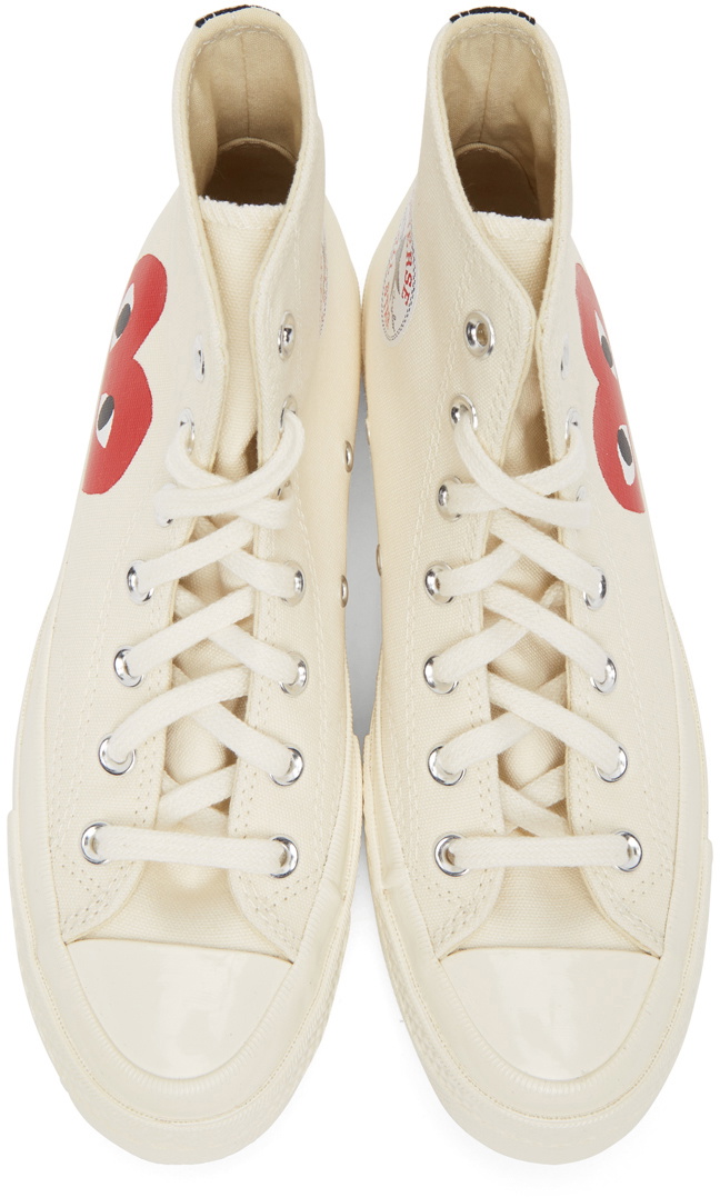 COMME des GARÇONS PLAY Off-White Converse Edition Half Heart Chuck 70 High Sneakers