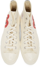 COMME des GARÇONS PLAY Off-White Converse Edition Half Heart Chuck 70 High Sneakers