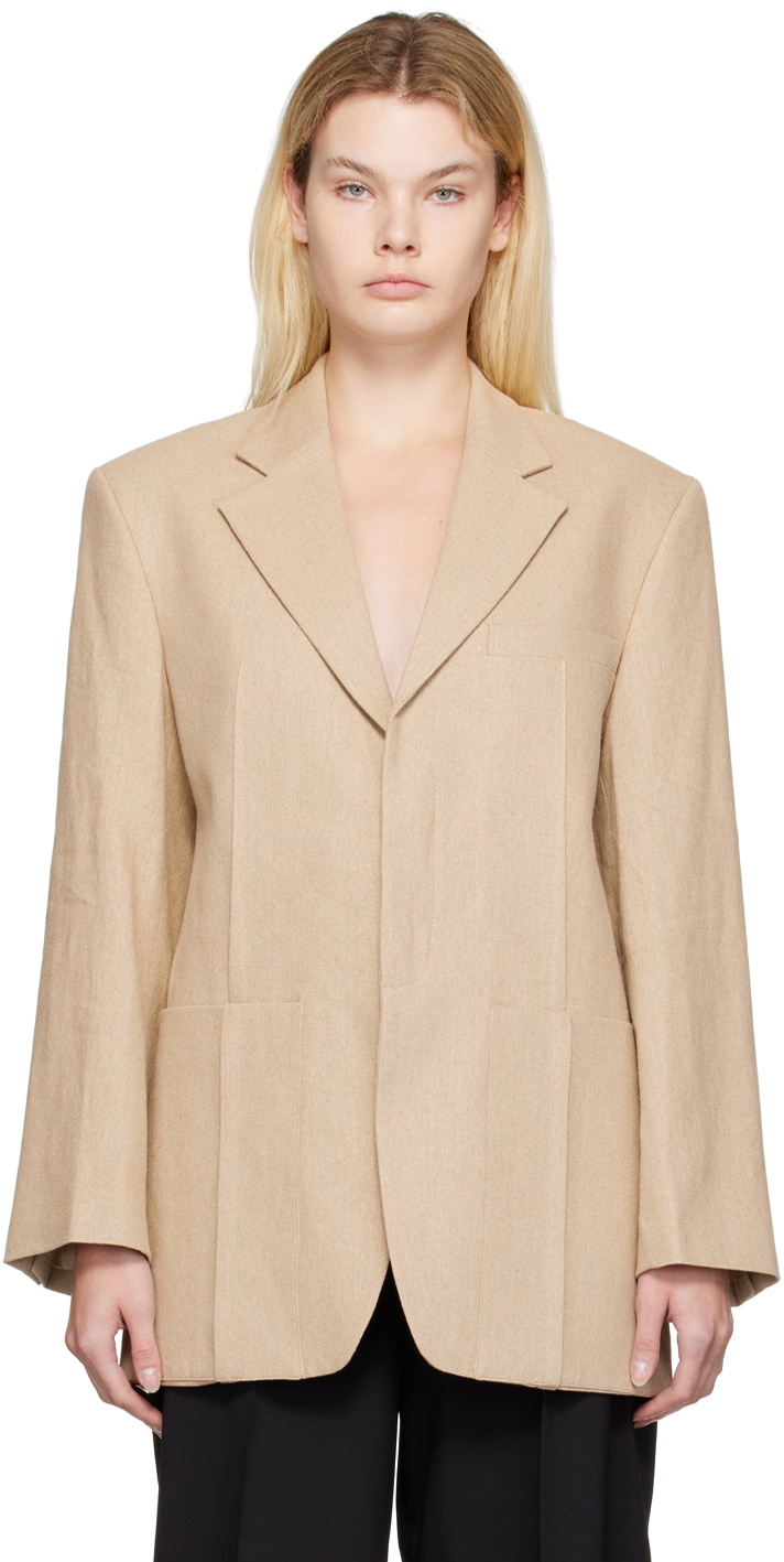 Jacquemus Beige Le Papier 'La Veste D'Homme' Blazer Jacquemus