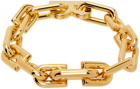 Balenciaga Gold B Chain Bracelet