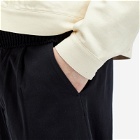 Auralee Men's Hard Twist Cotton Trousers in Dark Navy
