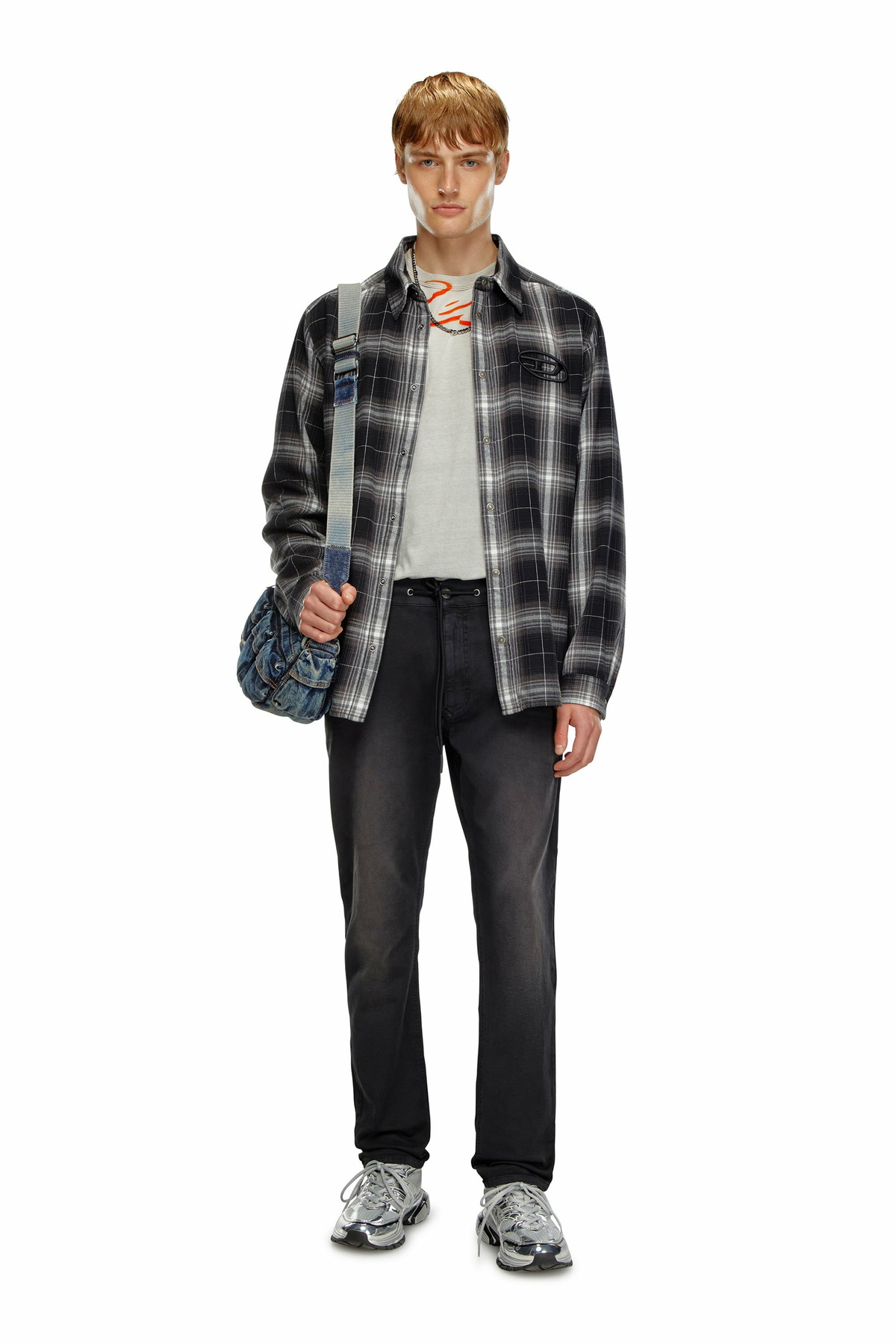 Diesel Regular 2030 D-Krooley Joggjeans - Jeans Mens in Black Diesel