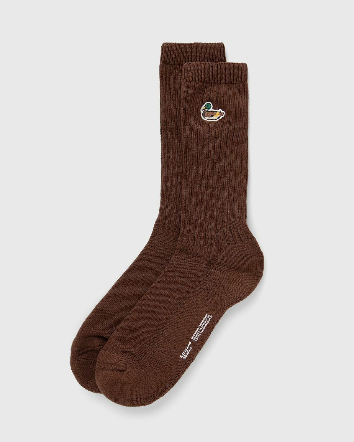 Edmmond Studios Duck Socks Brown Socks