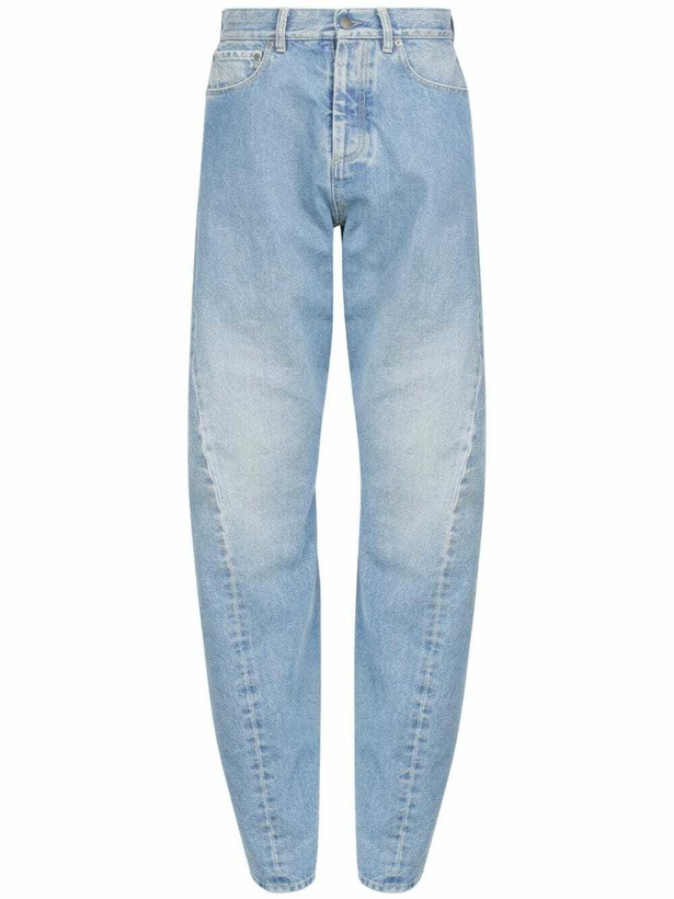 Maison Margiela Blue Cotton High-Waisted Jean