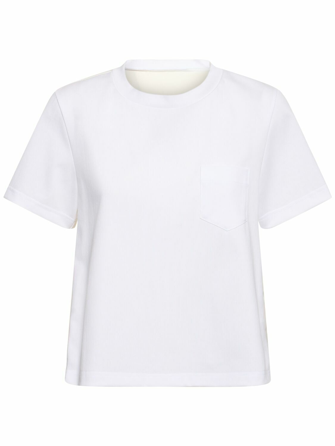 Photo: SACAI Cotton Jersey & Nylon Twill T-shirt
