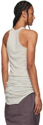 Rick Owens Grey Basic Rib Tank Top