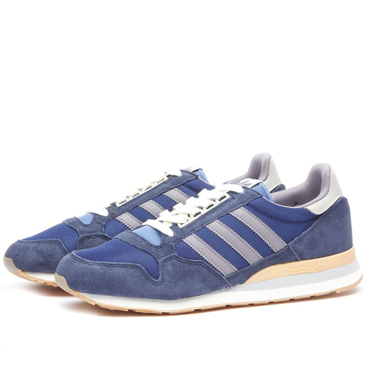 Photo: Adidas Men's ZX 500 Sneakers in Legend Ink/Grey/Blue