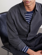 Kaptain Sunshine - Silk-Gabardine Shirt - Gray