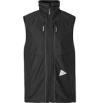 And Wander - Shell Hooded Gilet - Black