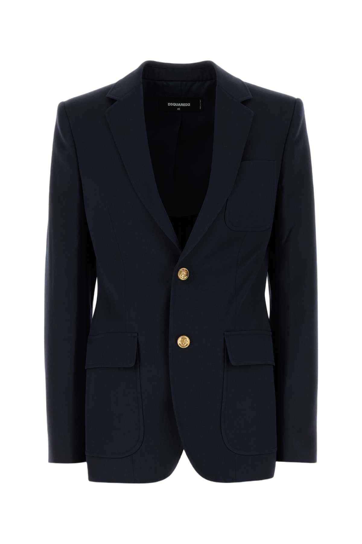 Dsquared2 Navy Blue Wool Blazer
