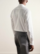 Canali - Herringbone Cotton Shirt - White