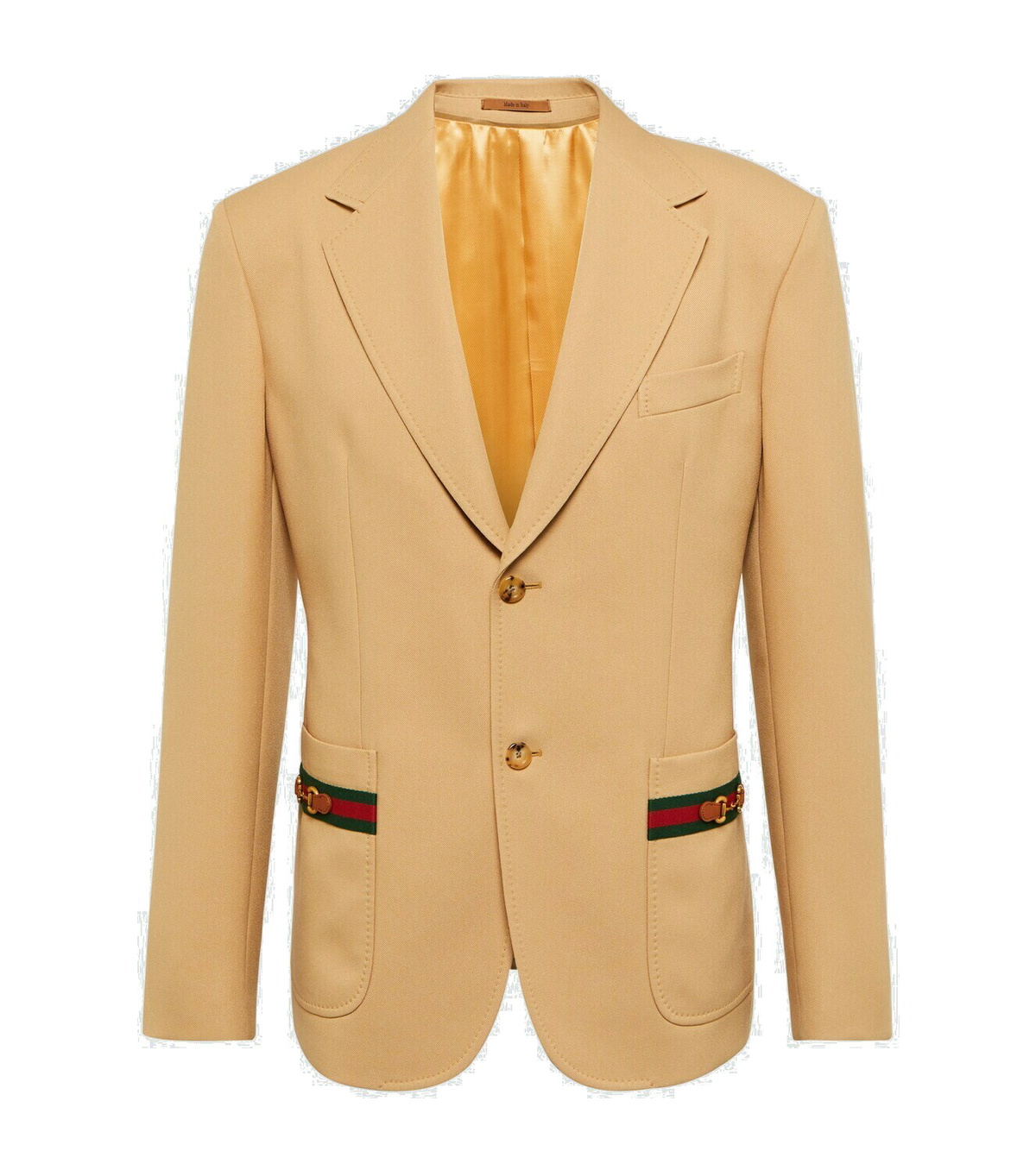 GUCCI セットアップ スーツ ベージュ 40 Gucci Web stripe drill blazer Gucci