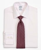 Brooks Brothers Men's Stretch Regent Regular-Fit Dress Shirt, Non-Iron Twill Ainsley Collar Micro-Check | Pink