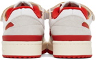 adidas Originals Off-White & Red Forum 84 Low Sneakers