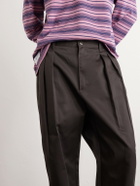 WTAPS - Straight-Leg Pleated Twill Trousers - Brown