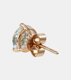 Bucherer Fine Jewellery 18kt rose gold earrings with aquamarine and diamonds