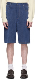 Bottega Veneta Blue Melange Drill Shorts