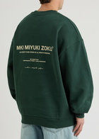 Mki Miyuki Zoku Logo-print Cotton-blend Sweatshirt Green