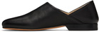 LEMAIRE Black Leather Slippers