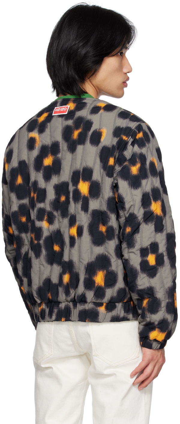 Kenzo Black Kenzo Paris Hana Leopard Reversible Bomber Jacket Kenzo