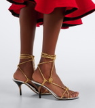 Jacquemus Tourni metallic leather sandals