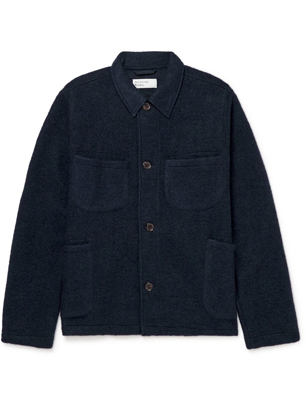 Photo: Universal Works - Wool-Blend Fleece Jacket - Blue