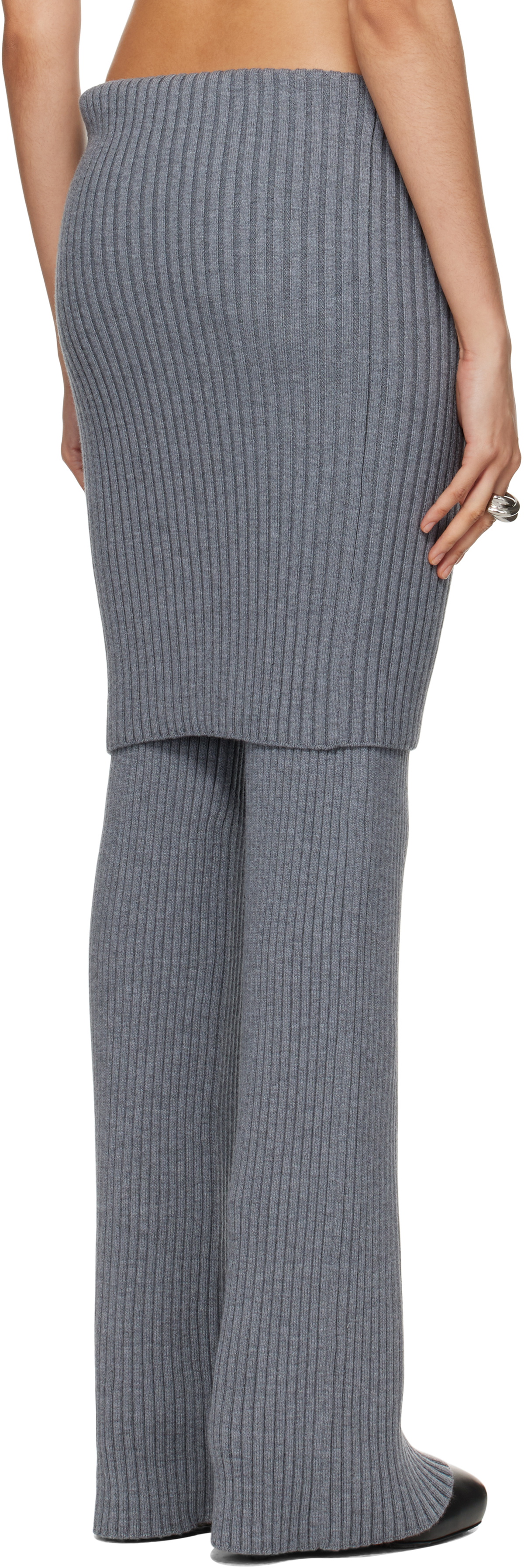 ALAINPAUL Gray Warm-Up Rib Lounge Pants