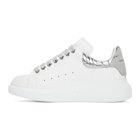 Alexander McQueen SSENSE Exclusive White and Silver Croc Oversized Sneakers