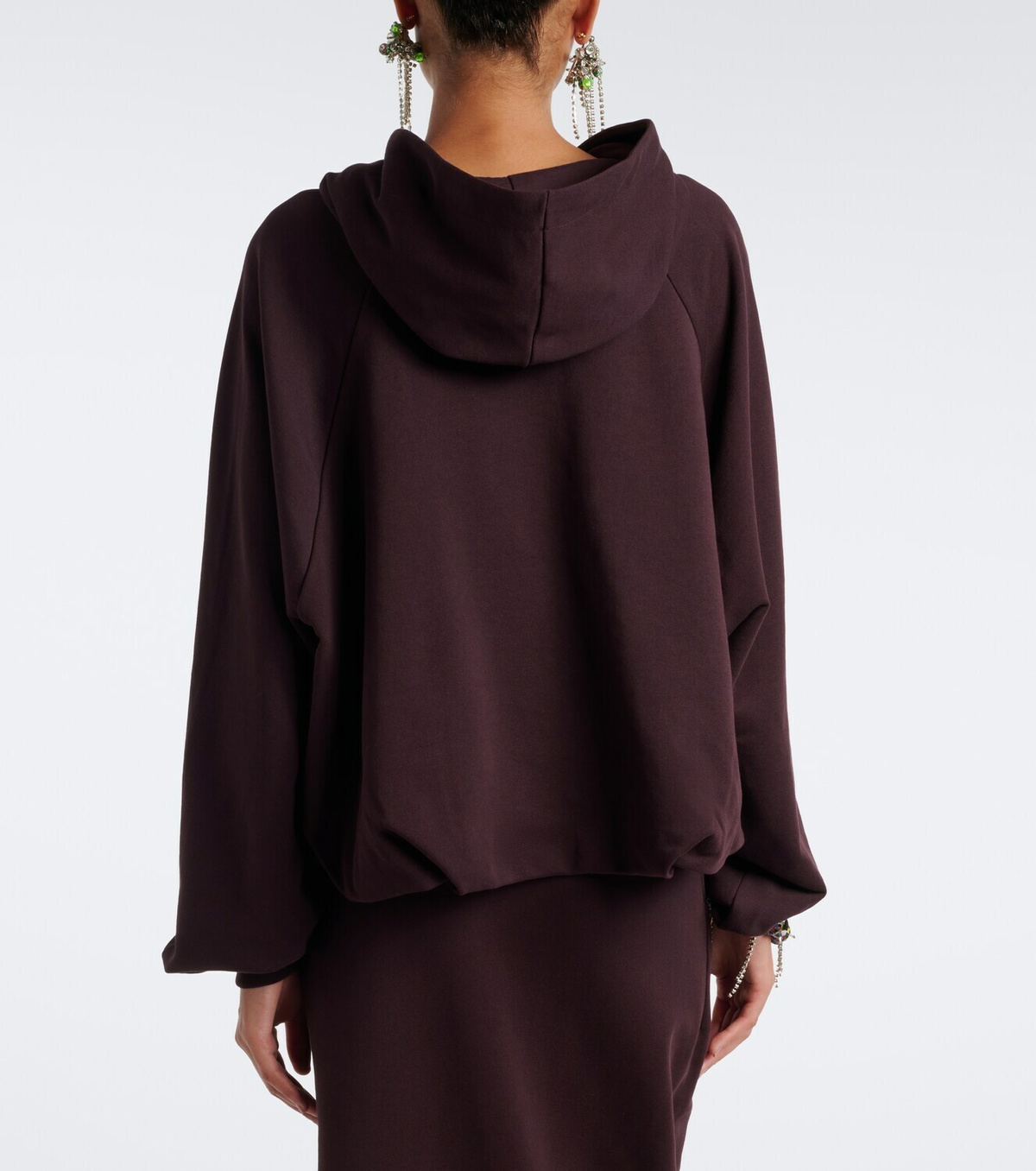 Dries Van Noten Hooded cotton jersey sweatshirt