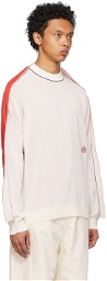 Ambush Off-White & Red Knit Fin Sweater