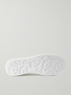 McQueen - Exaggerated-Sole Leather Sneakers - White