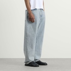 MKI Men's Twisted Weave Wide Leg Jeans in Bleach Wash