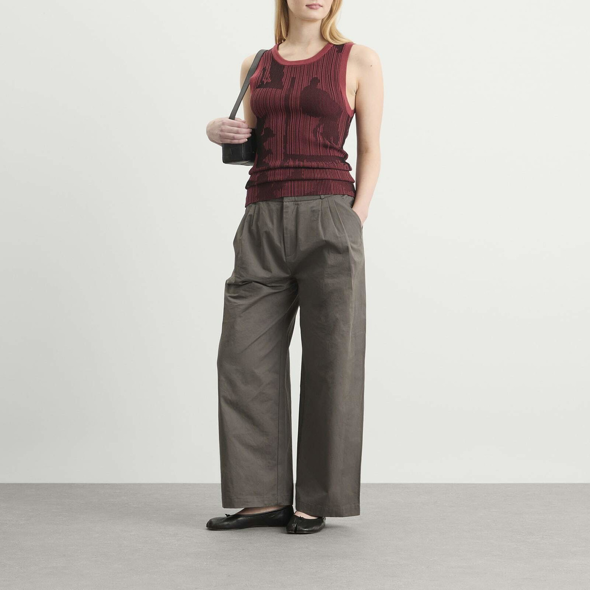 Ahluwalia Women's Seydou Knitted Vest in Rust/Brown