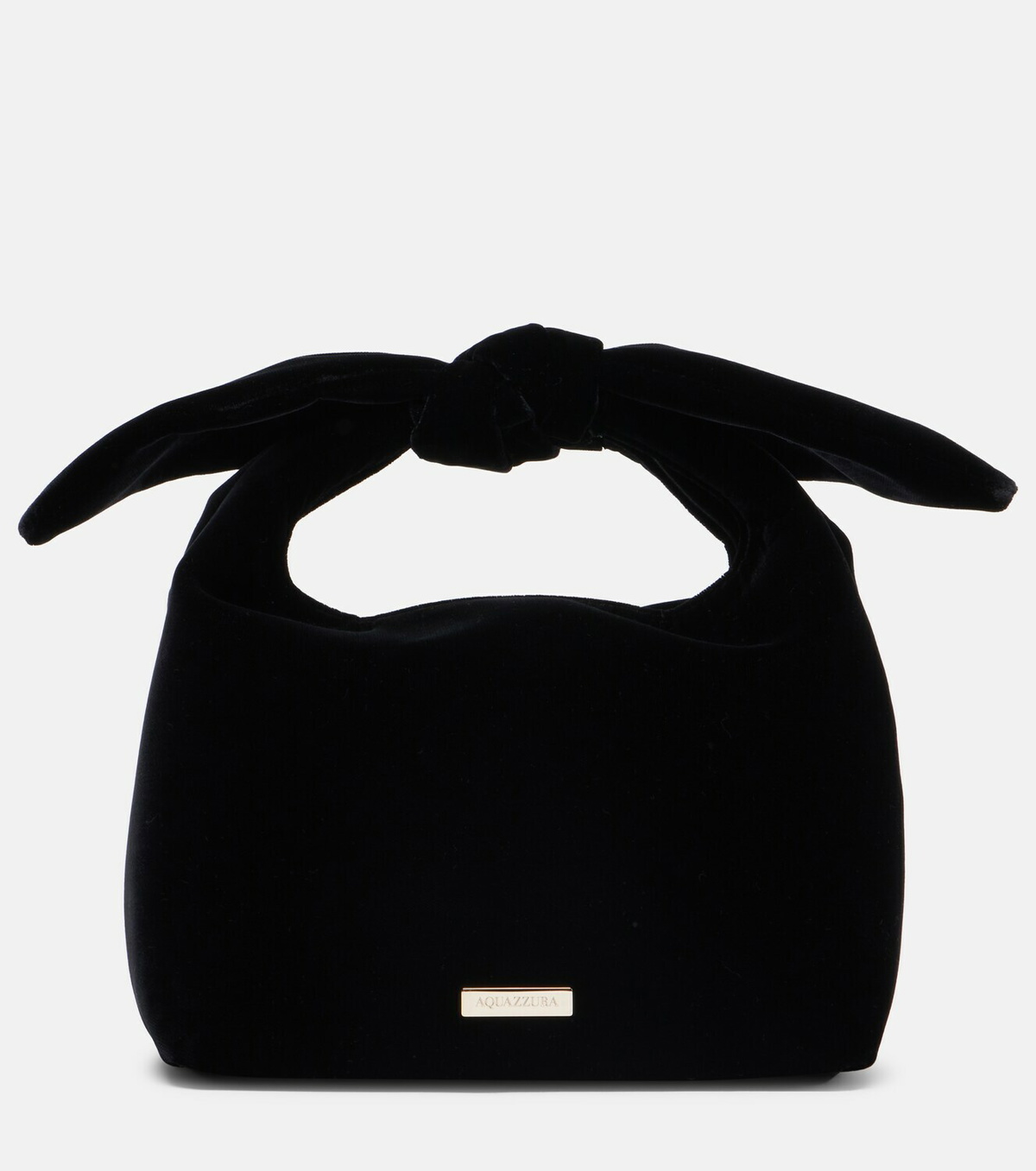 Aquazzura Bow Tie Small velvet tote bag