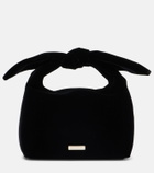 Aquazzura Bow Tie Small velvet tote bag