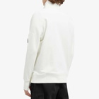 C.P. Company Men's Diagonal Raised Fleece Zipped Sweatshirt in Gauze White