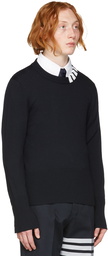 Thom Browne Navy 4-Bar Sweater