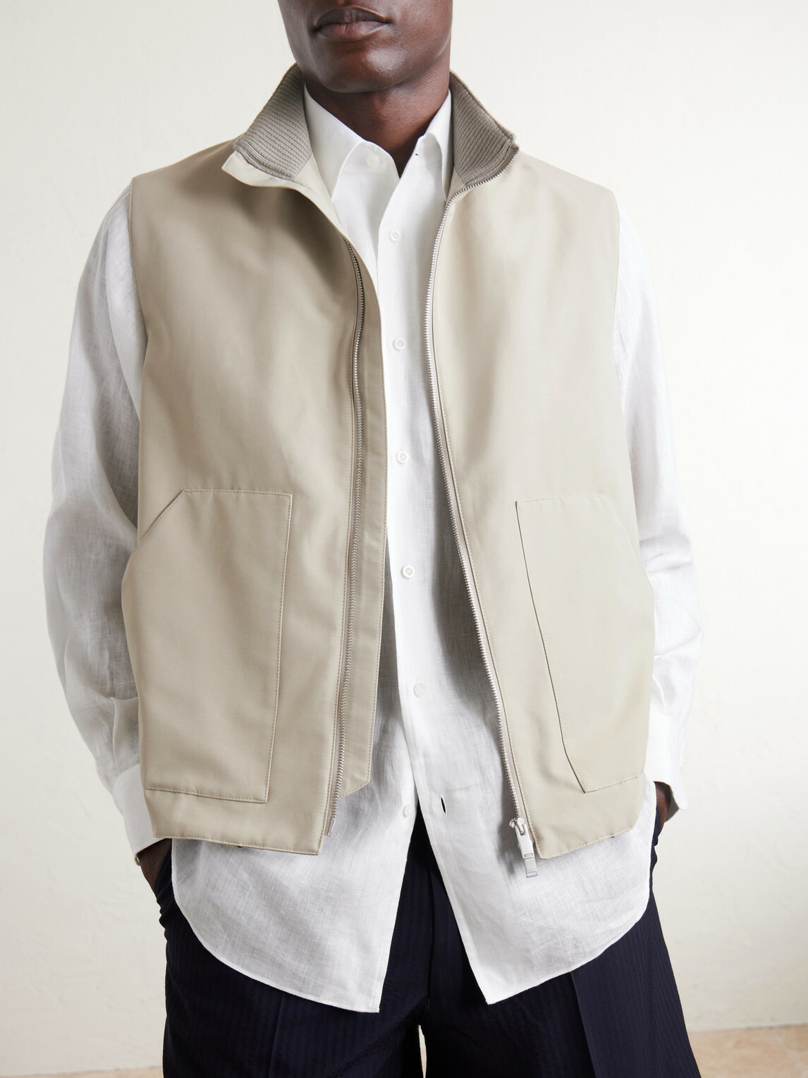 Lardini - Cotton-Blend Gilet - Neutrals