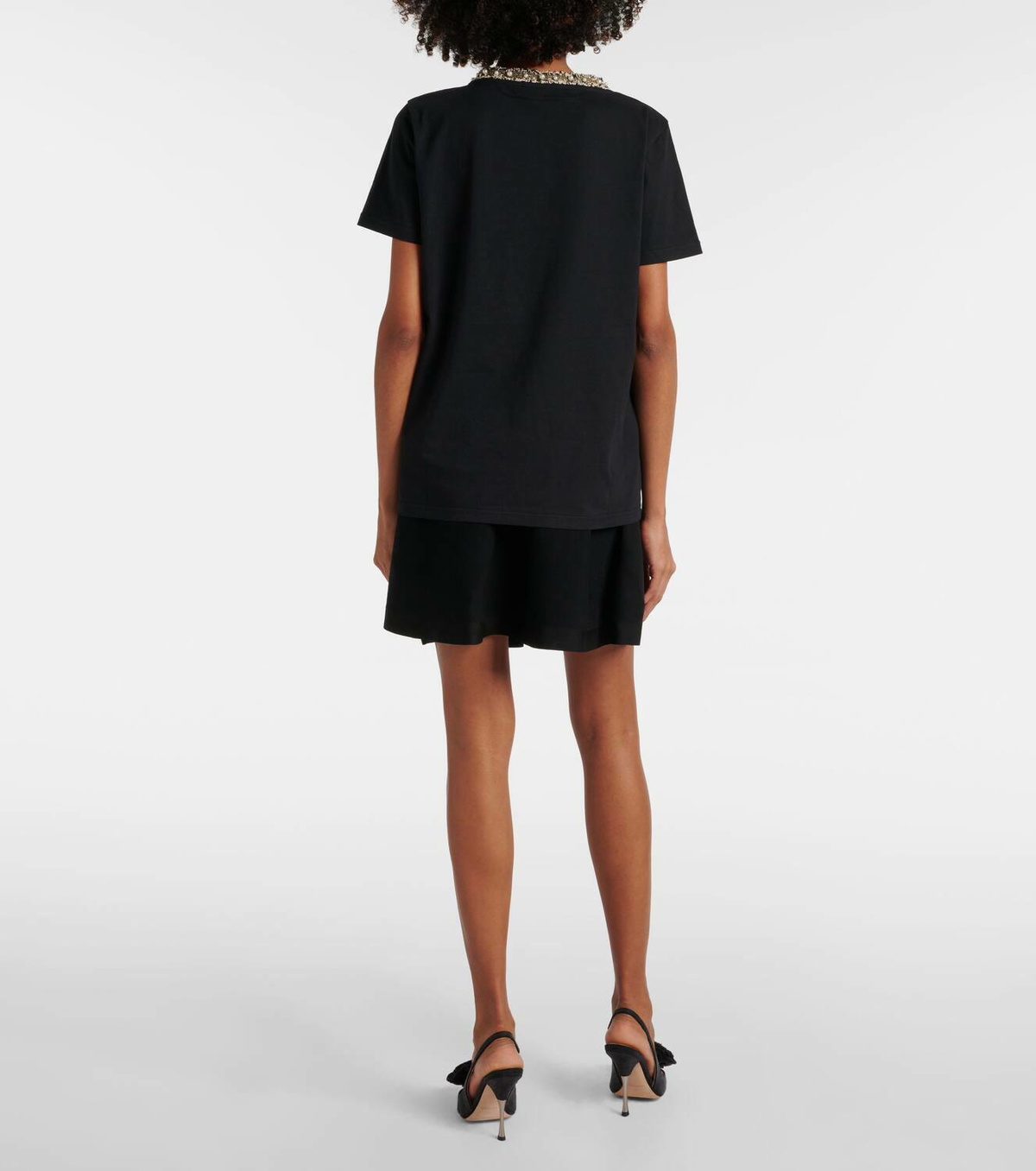 Nina Ricci Embellished cotton T-shirt