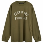 Fear of God ESSENTIALS Men's Long Sleeve Jersey T-Shirt in Military